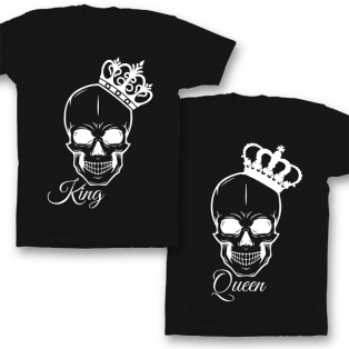 Парные футболки для влюбленных "King/Queen"